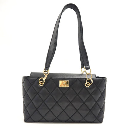 Chanel Wild Stitch CC Logo Lambskin Shoulder Bag Black Brands