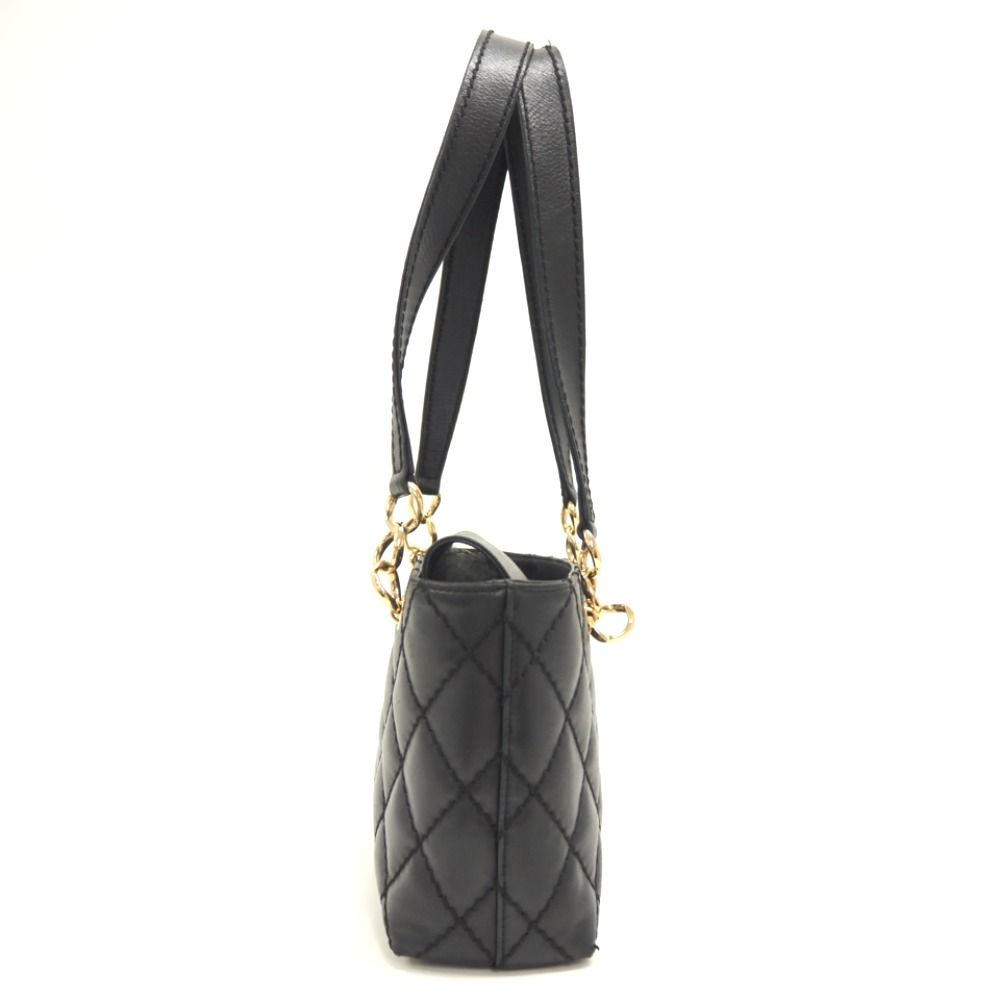 Chanel Wild Stitch CC Logo Lambskin Shoulder Bag Black Brands — view 3