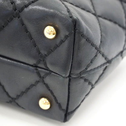 Chanel Wild Stitch CC Logo Lambskin Shoulder Bag Black Brands — view 5