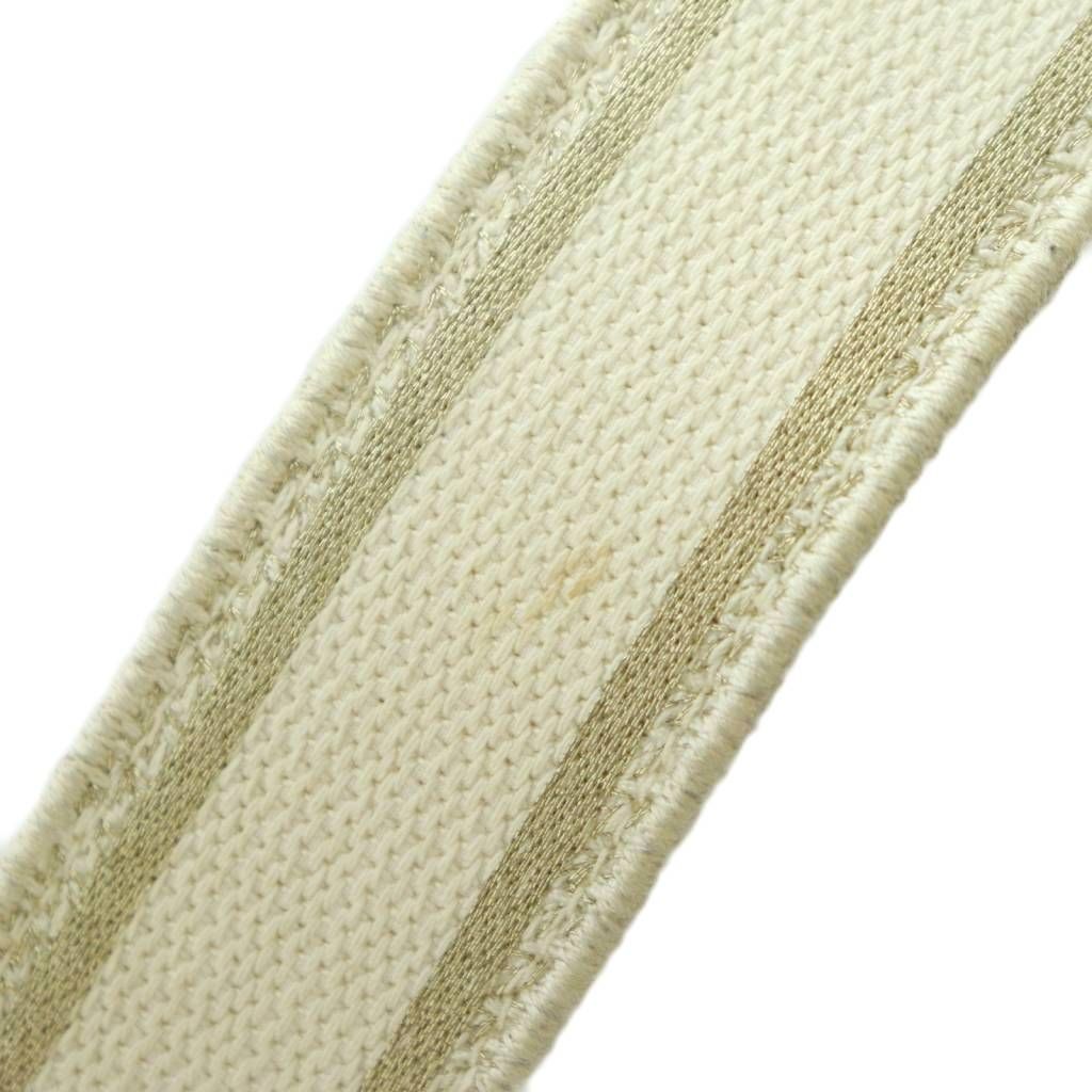 Dior Shoulder Strap Canvas Logo Embroidery Ivory — view 8