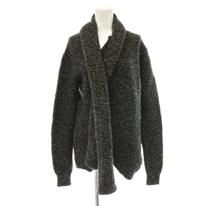 Bottega Veneta Shawl Cashmere Wool Pullover Knit Sweater Long Sleeve 44 Black