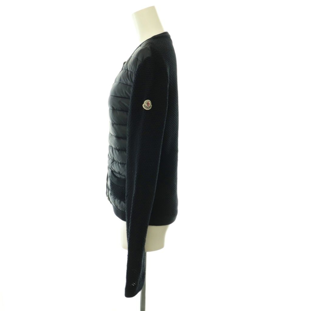 Moncler Maglione Tricot Contrast Down Jacket Knit XS Navy ES — view 3