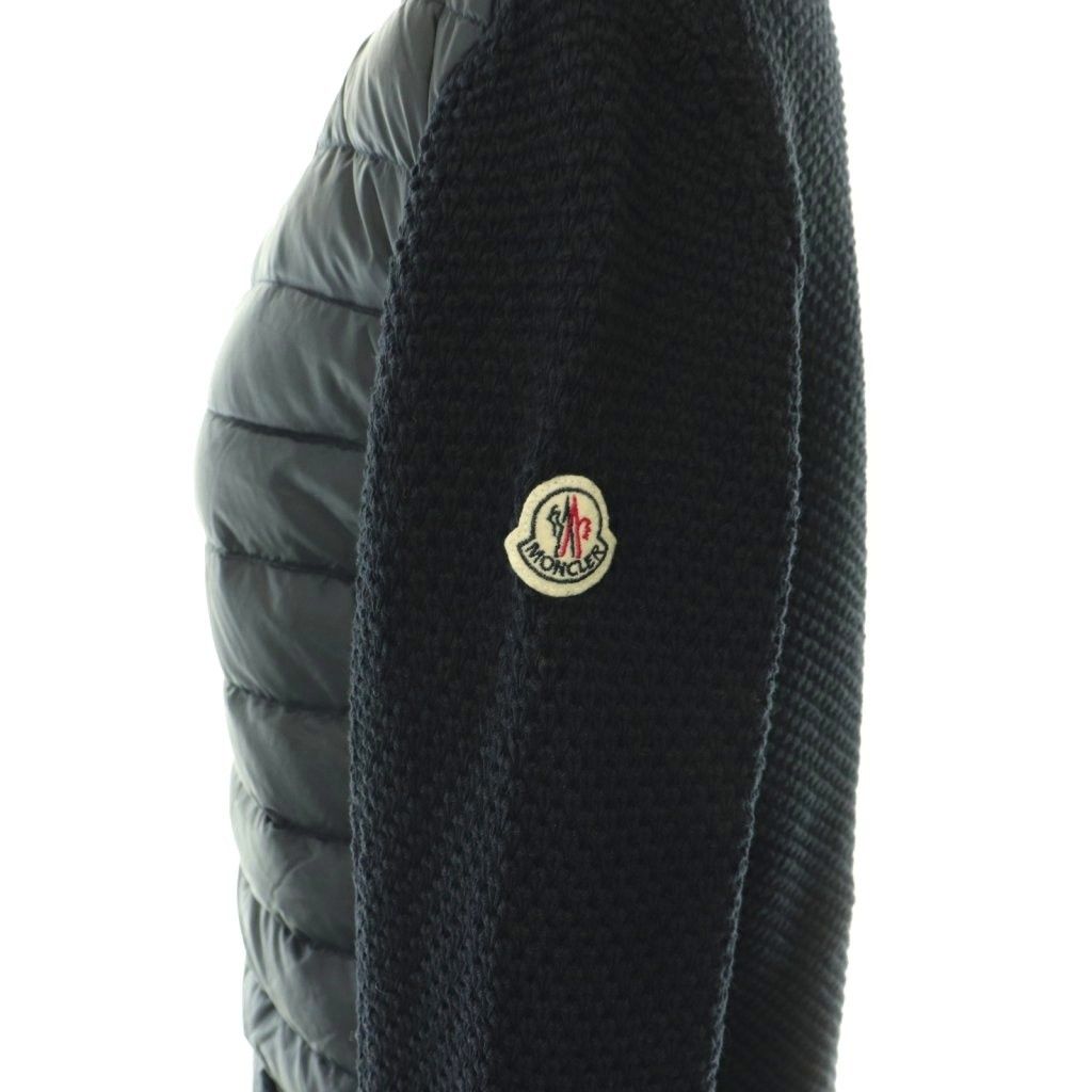 Moncler Maglione Tricot Contrast Down Jacket Knit XS Navy ES — view 6