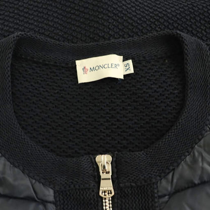 Moncler Maglione Tricot Contrast Down Jacket Knit XS Navy ES — view 7