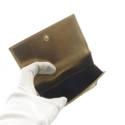 Gucci GG Canvas Bifold Wallet Gold Color Brown — view 6