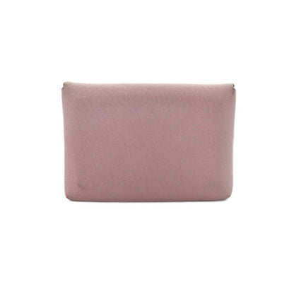 Hermes Calvi Duo Coin Purse Bifold Leather Pink — view 2