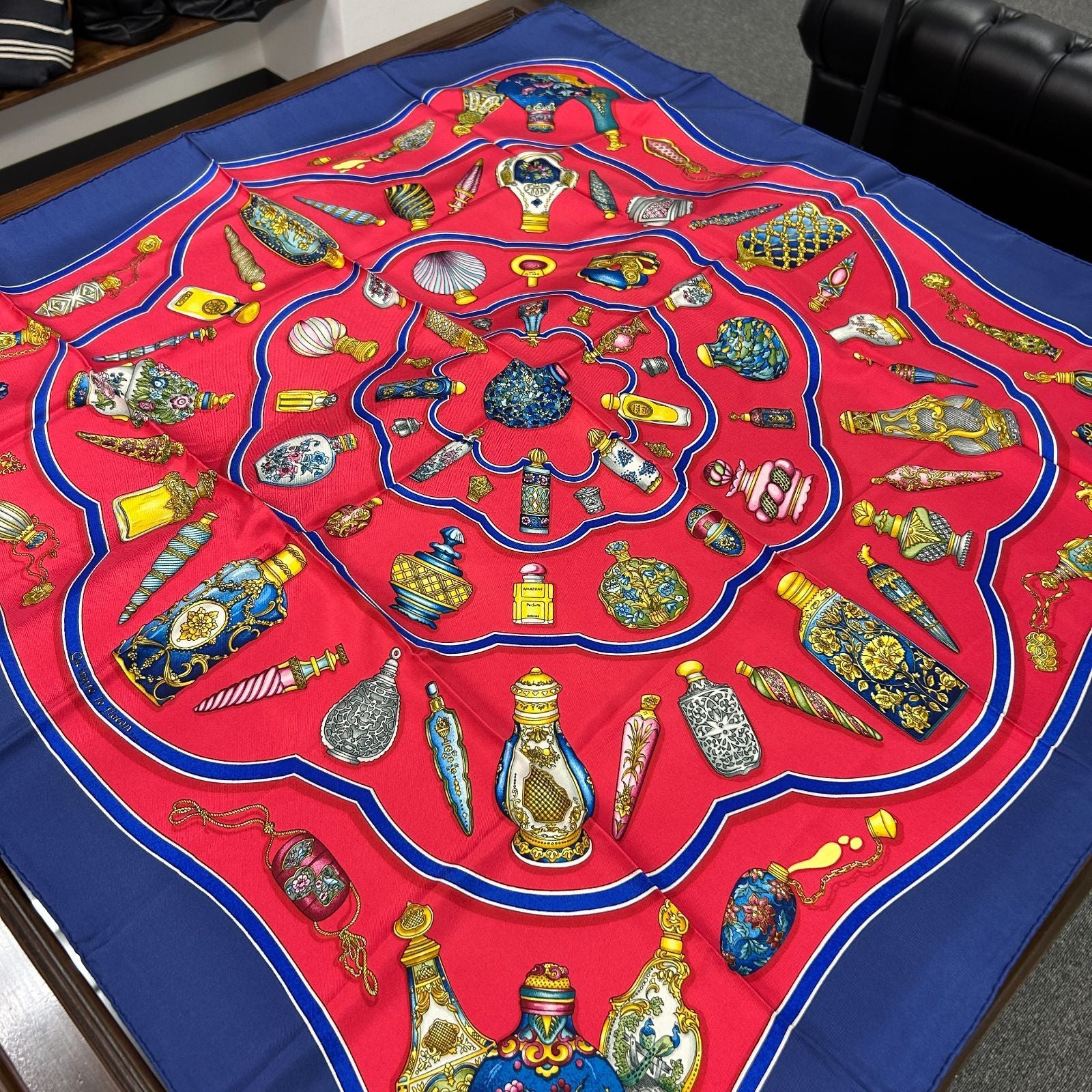 Hermes Carre 90 Scarf Petit Campotre Flacon Gabloche