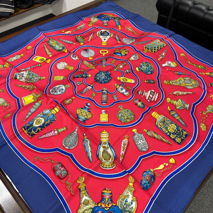 Hermes Carre 90 Scarf Petit Campotre Flacon Gabloche