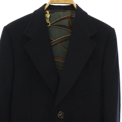 Gucci Lining Silk Scarf Pattern Tailored Jacket Fully Lined Wool Dark Blue Dark — view 4