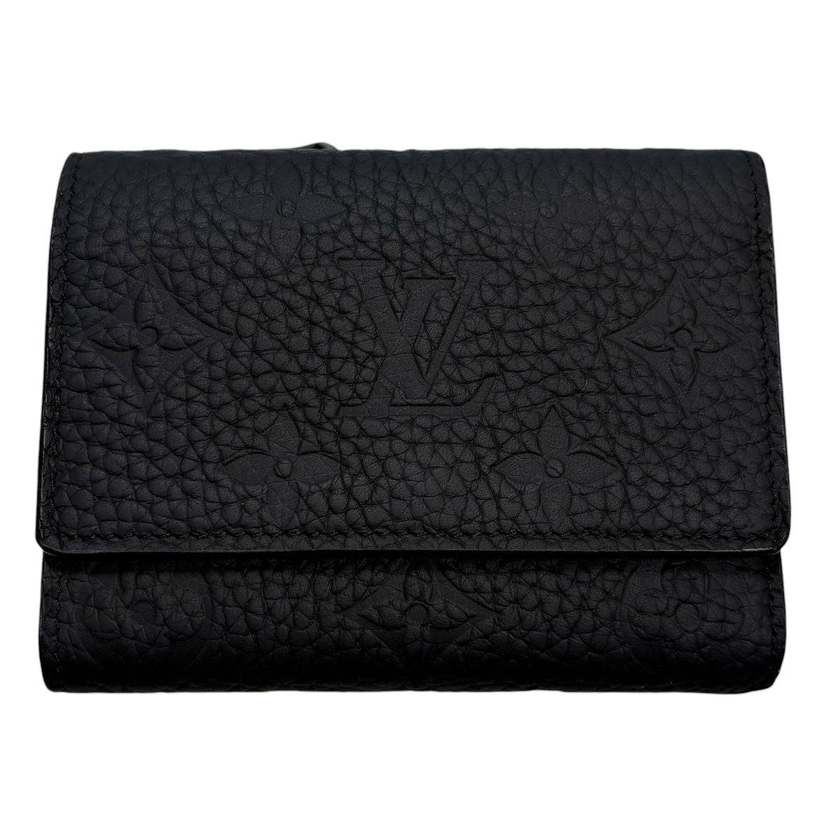 Louis Vuitton Wallet Portefeuille Pilot Monogram Taurillon Leather LV Noir
