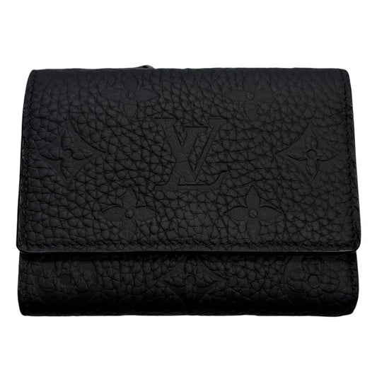 Louis Vuitton Wallet Portefeuille Pilot Monogram Taurillon Leather LV Noir