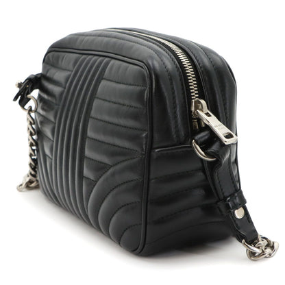 Prada Diagram Chain Shoulder Bag Leather Nero Black Silver — view 3