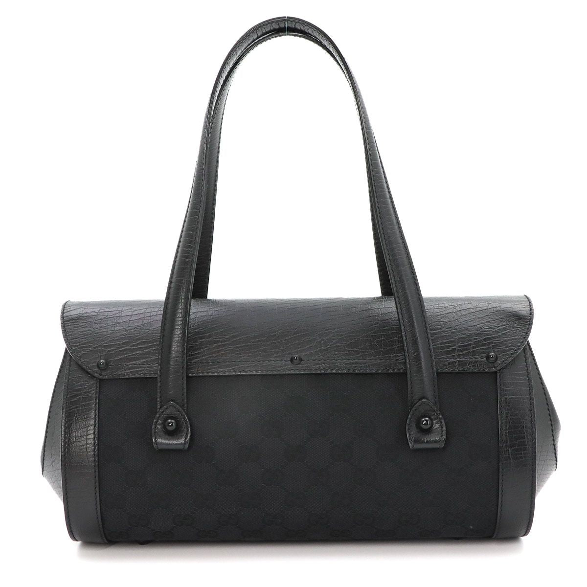 Gucci Banboo Hand Bag GG Canvas Leather Black — view 3