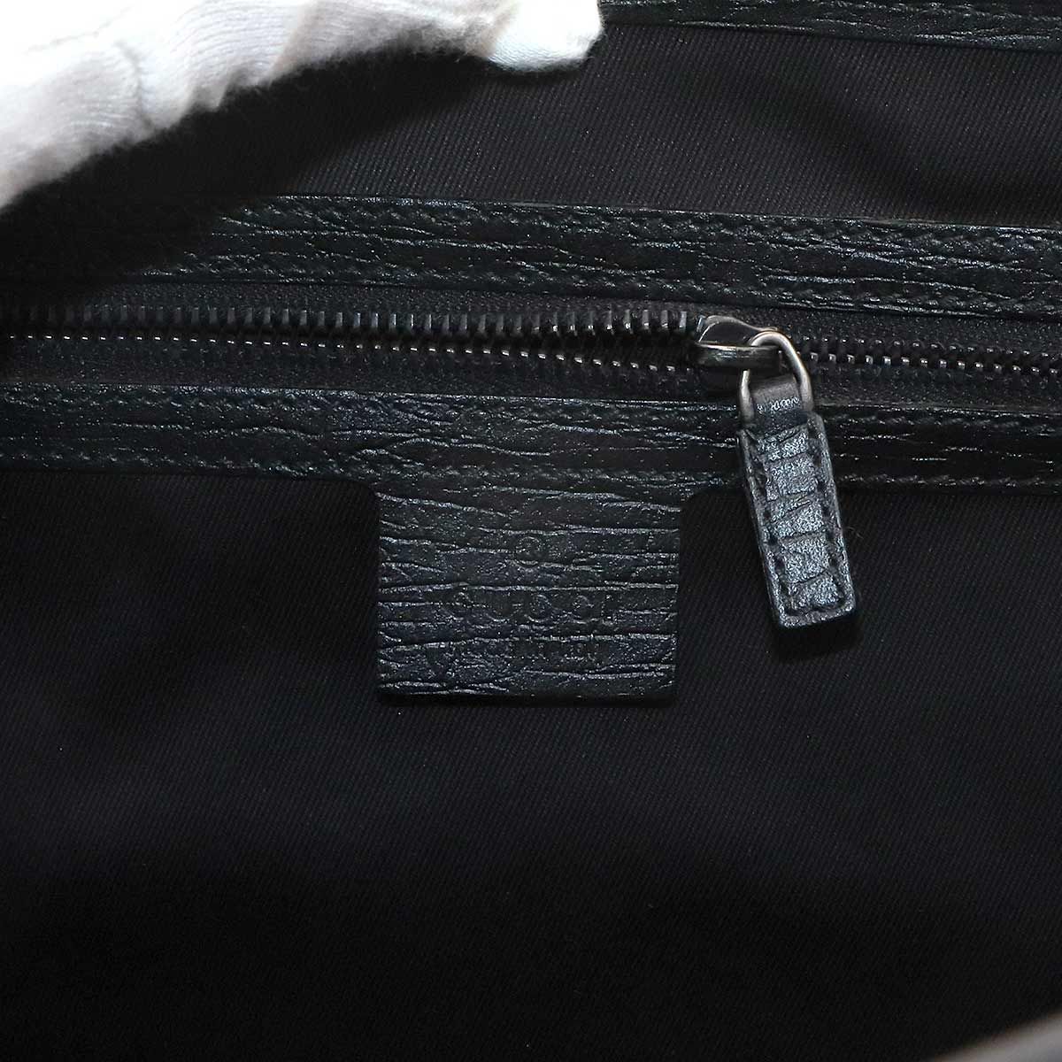 Gucci Banboo Hand Bag GG Canvas Leather Black — view 8