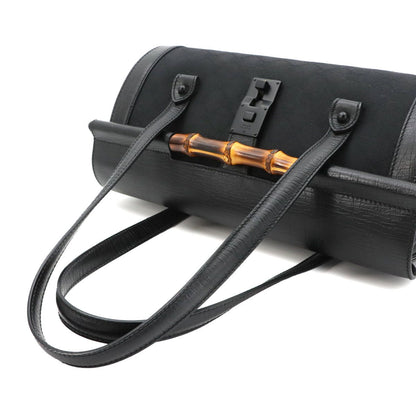 Gucci Banboo Hand Bag GG Canvas Leather Black — view 6