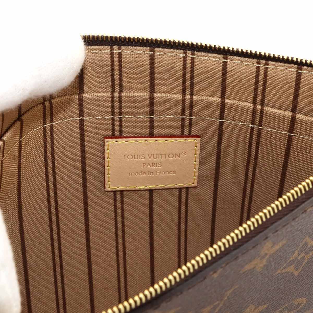 Louis Vuitton Monogram Neverfull MM Tote Brown Rose Beige — view 9