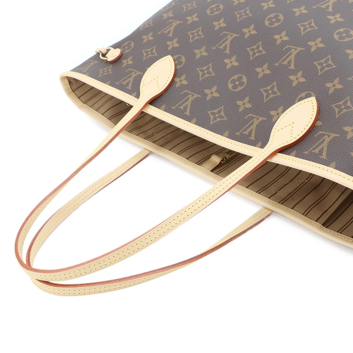 Louis Vuitton Monogram Neverfull MM Tote Brown Rose Beige — view 6