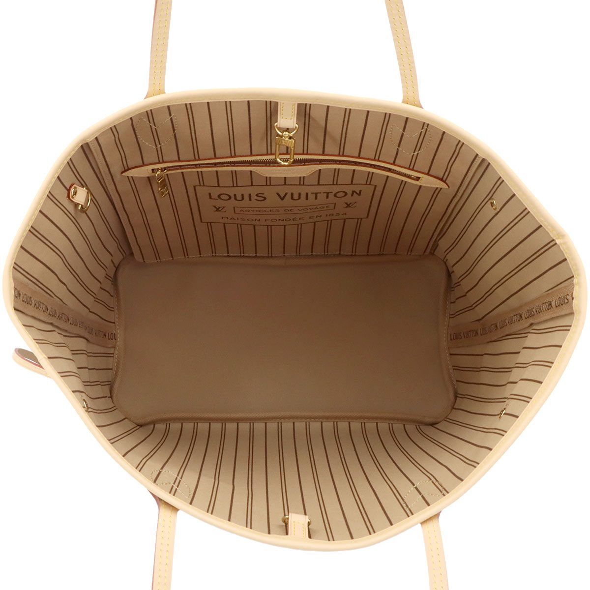 Louis Vuitton Monogram Neverfull MM Tote Brown Rose Beige — view 7