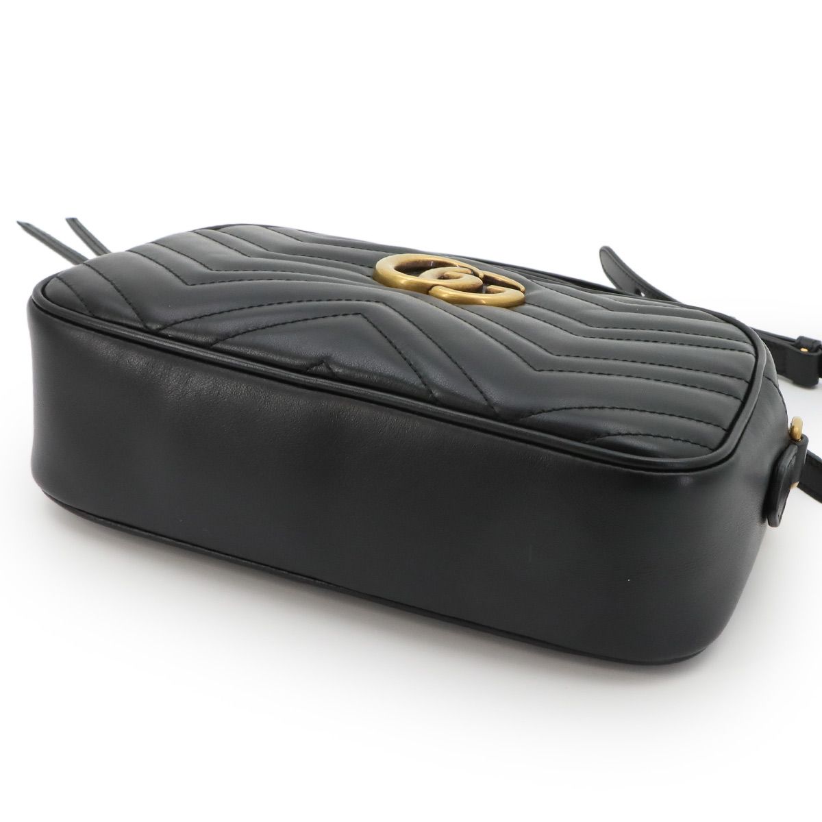 Gucci GG Marmont Chain Shoulder Bag Leather Black — view 5