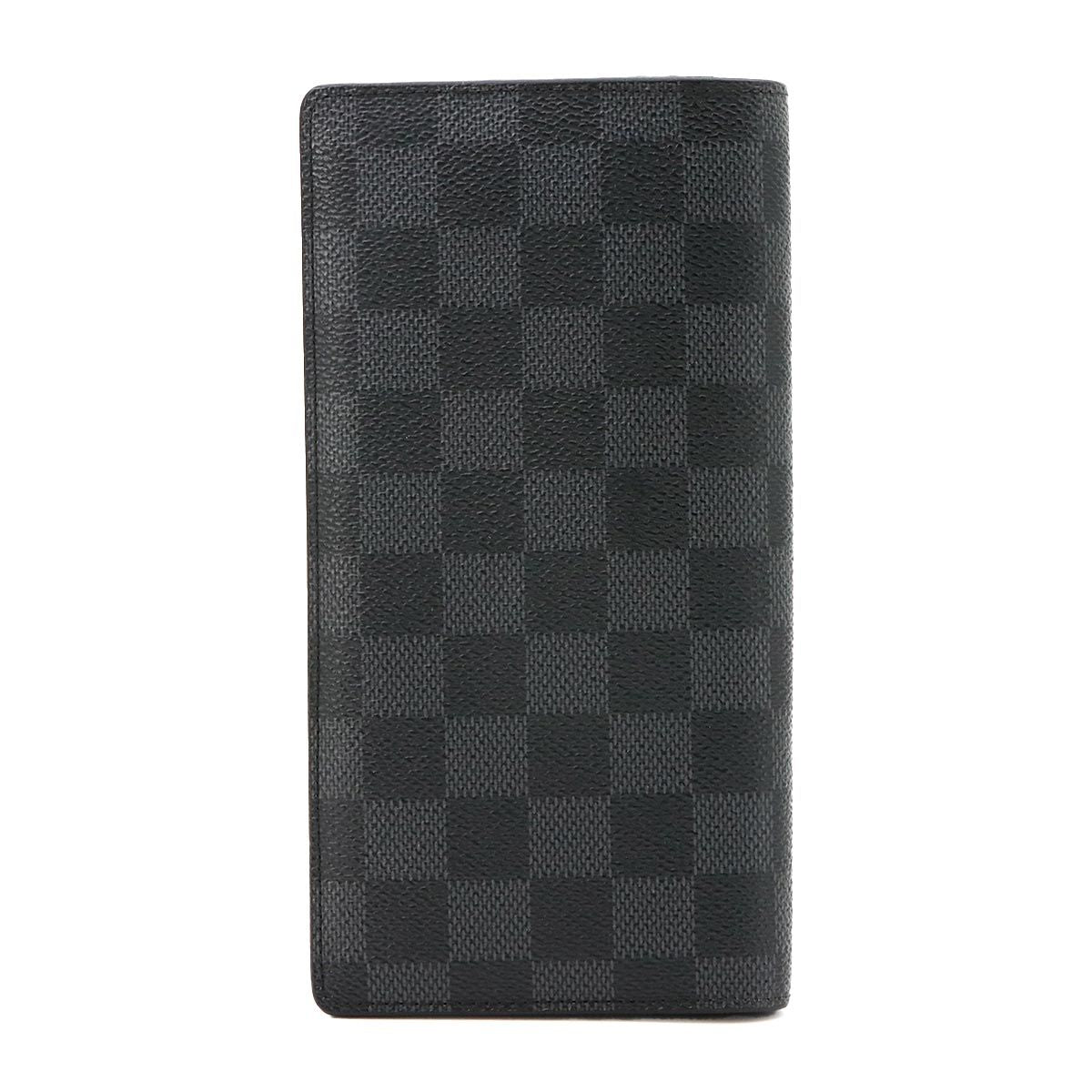 Louis Vuitton Damier Graphite Portefeuille Brazza Wallet Black Gray — view 3