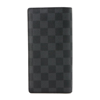 Louis Vuitton Damier Graphite Portefeuille Brazza Wallet Black Gray — view 3