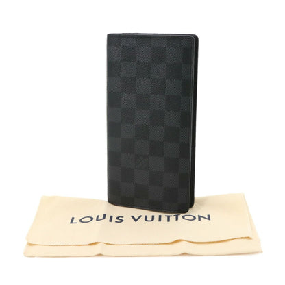 Louis Vuitton Damier Graphite Portefeuille Brazza Wallet Black Gray — view 2