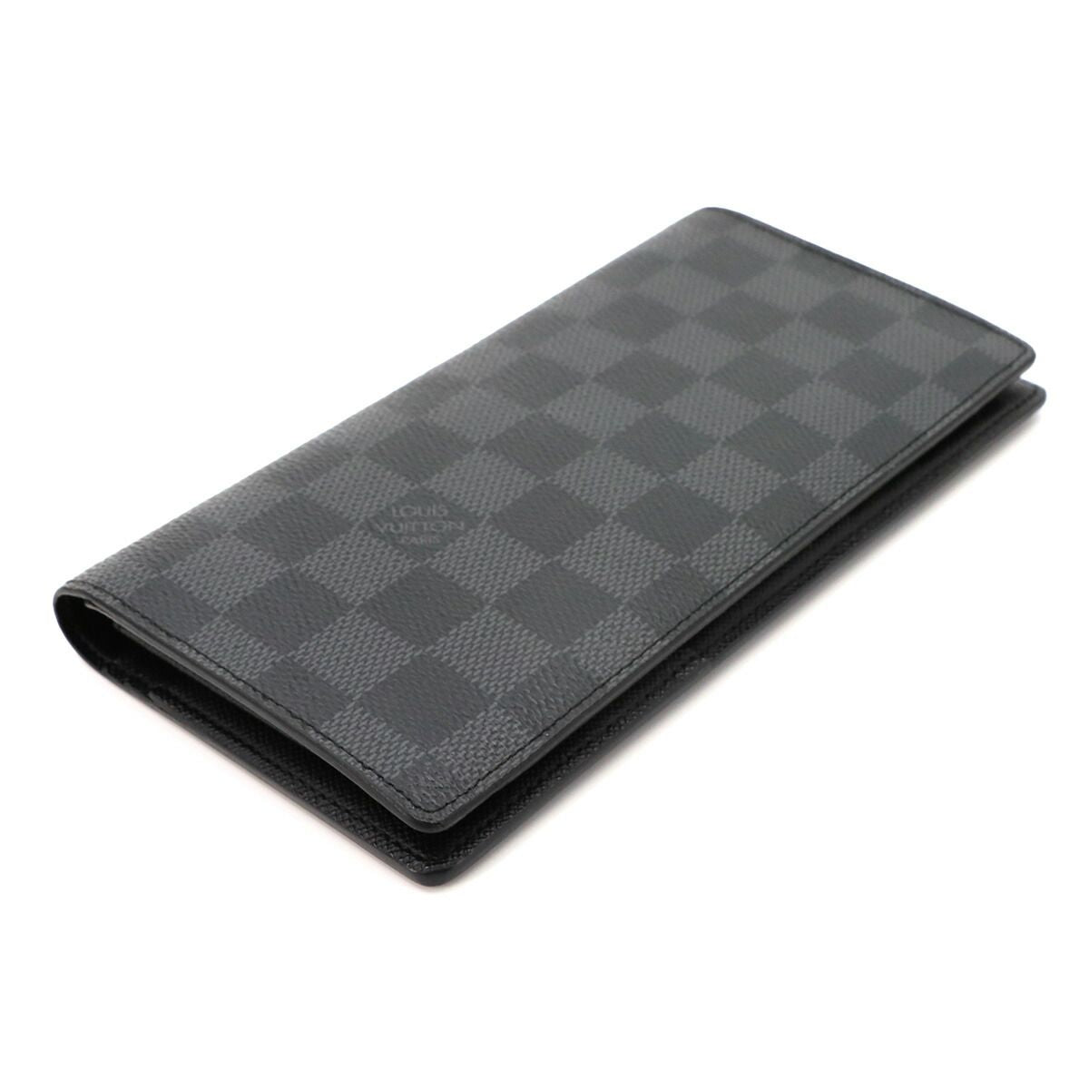 Louis Vuitton Damier Graphite Portefeuille Brazza Wallet Black Gray — view 5