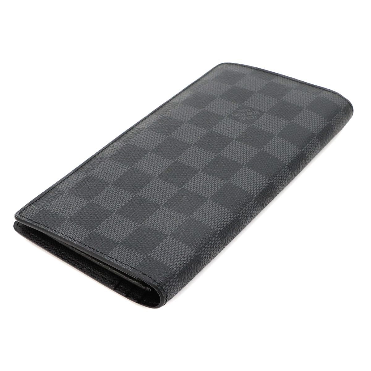 Louis Vuitton Damier Graphite Portefeuille Brazza Wallet Black Gray — view 4