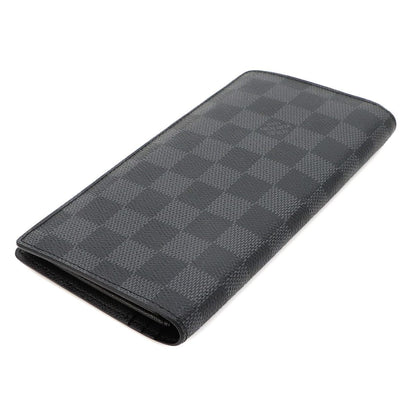 Louis Vuitton Damier Graphite Portefeuille Brazza Wallet Black Gray — view 4