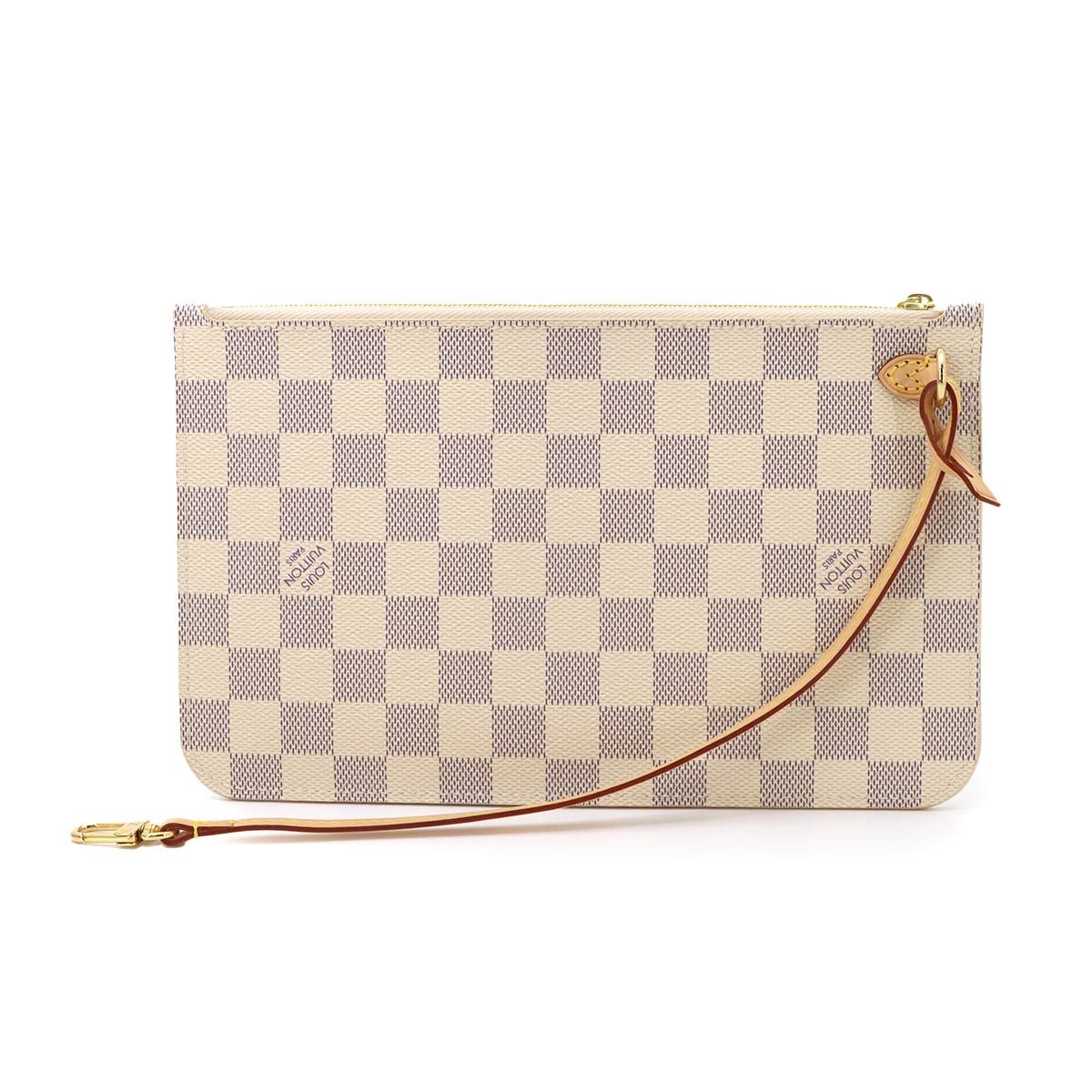 Louis Vuitton Damier Azur Pouch Beige Gold — view 2