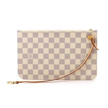 Louis Vuitton Damier Azur Pouch Beige Gold — view 2