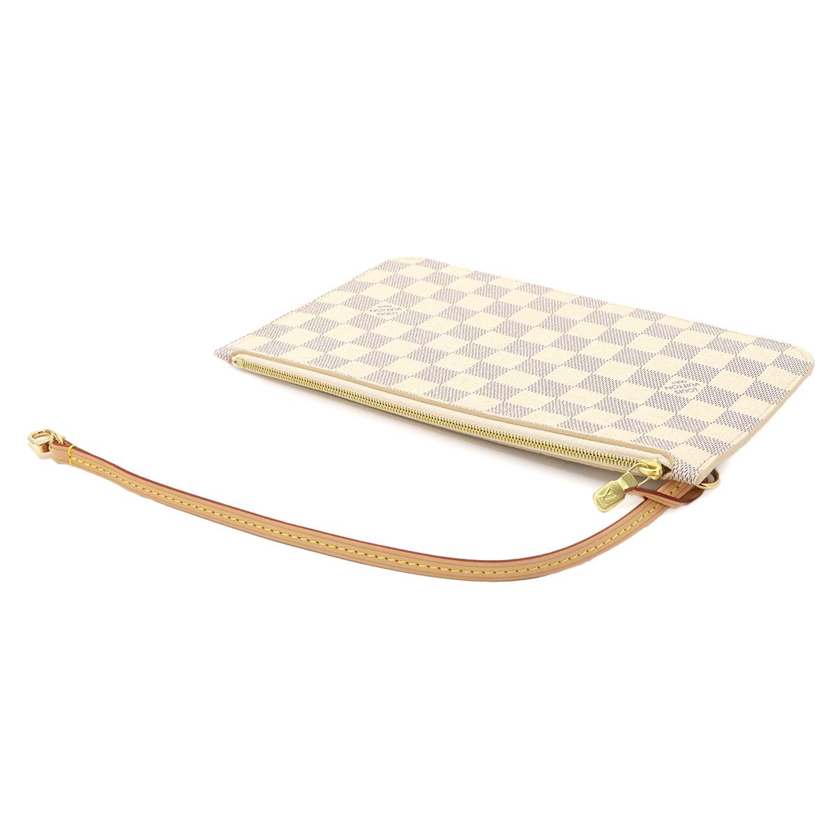 Louis Vuitton Damier Azur Pouch Beige Gold — view 4