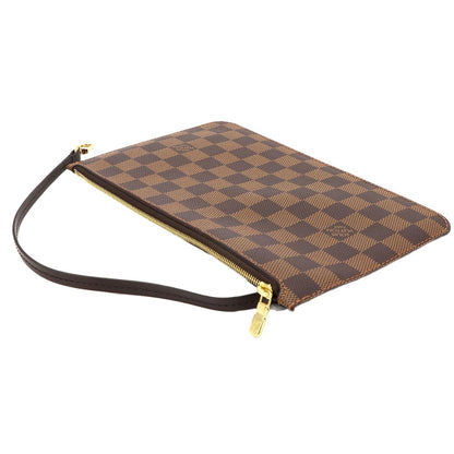 Louis Vuitton Damier Neverfull Pouch Ebene Gold — view 4