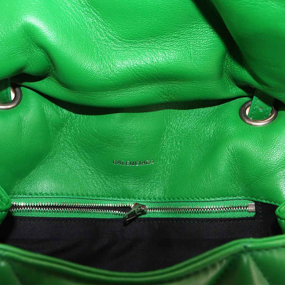 Balenciaga Touch Puffy Shoulder Bag Leather Green — view 8
