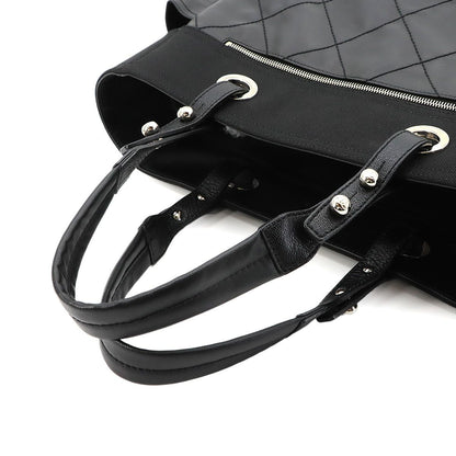 Chanel Paris Biarritz GM Tote Nylon Leather Black — view 5