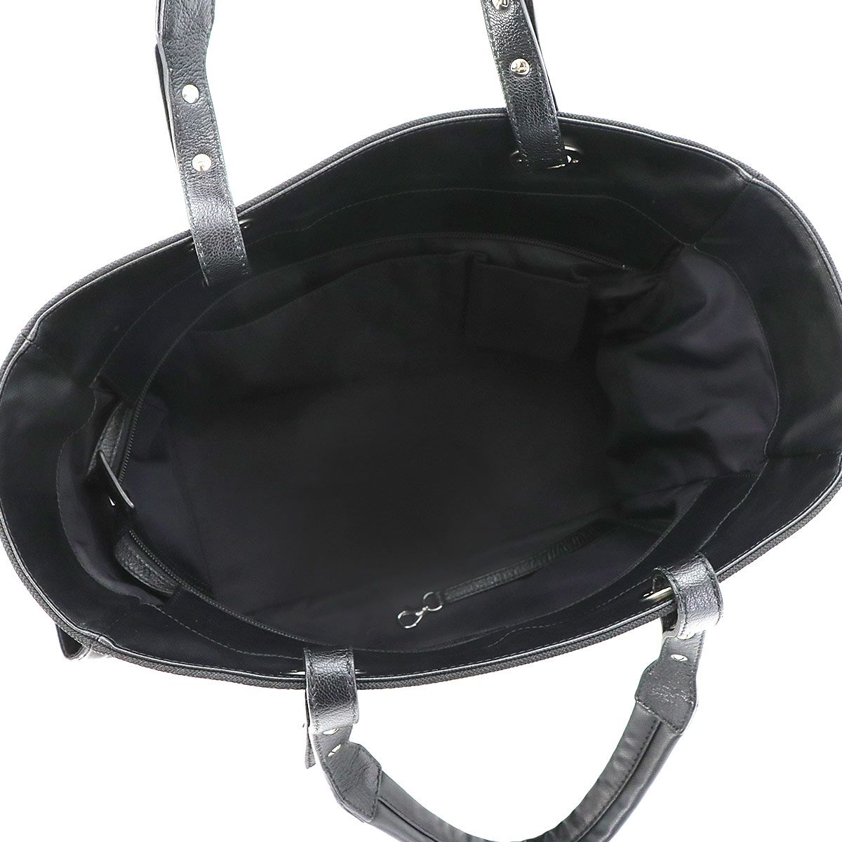 Chanel Paris Biarritz GM Tote Nylon Leather Black — view 6