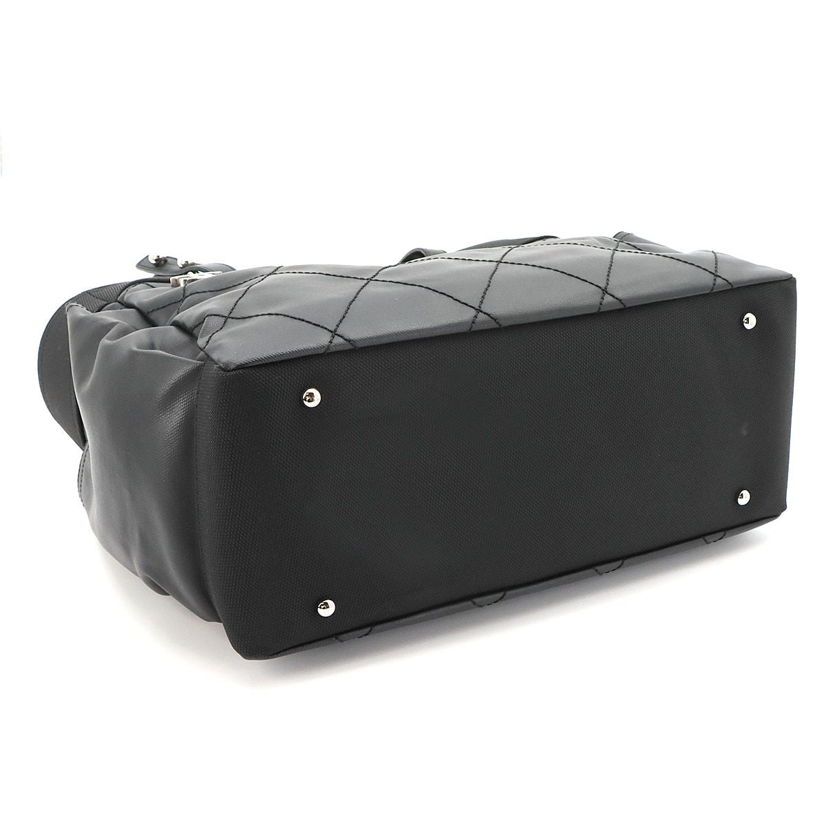 Chanel Paris Biarritz GM Tote Nylon Leather Black — view 4