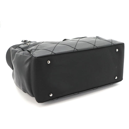 Chanel Paris Biarritz GM Tote Nylon Leather Black — view 4