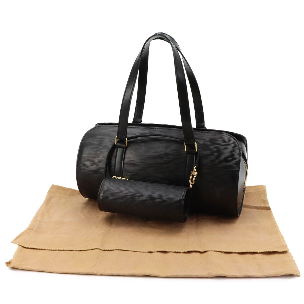 Louis Vuitton Epi Soufflot Hand Bag Leather Noir Gold — view 2