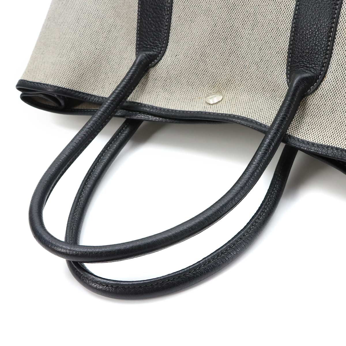 Hermes Garden Party 36 PM Tote Toile Ash Negonda Black Gray PM — view 6