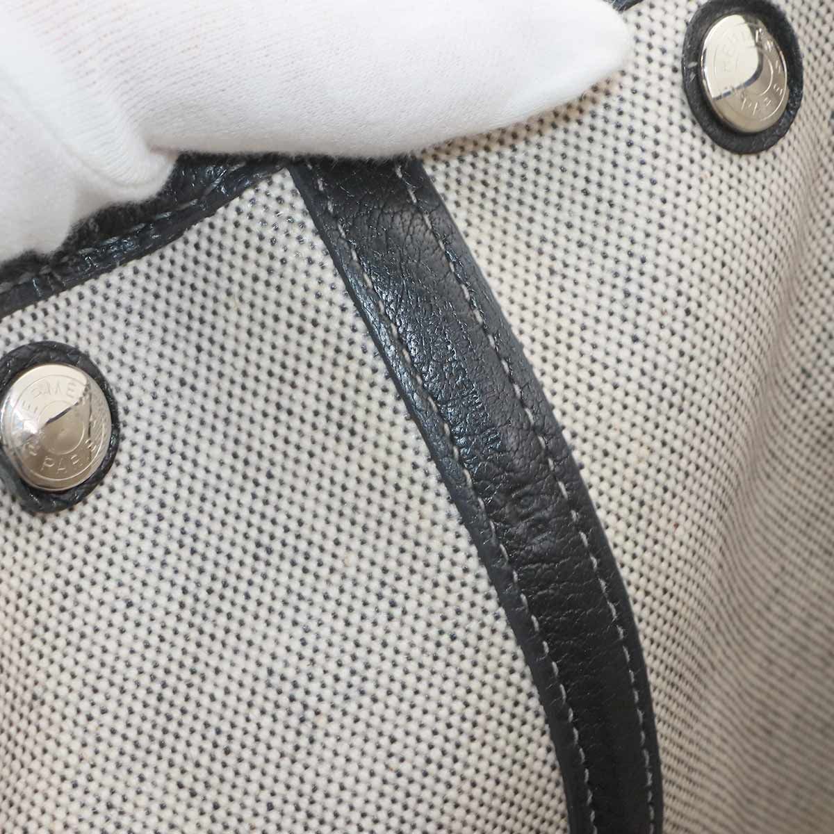 Hermes Garden Party 36 PM Tote Toile Ash Negonda Black Gray PM — view 8