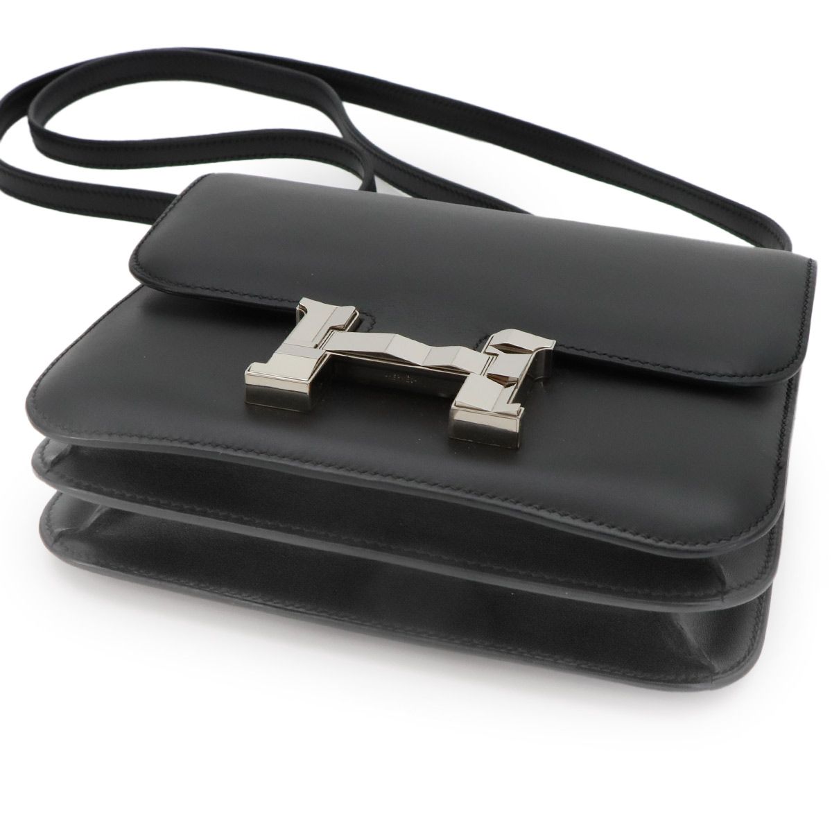 Hermes Constance Mini 18 Studio Shoulder Bag Monsieur Black Silver — view 4