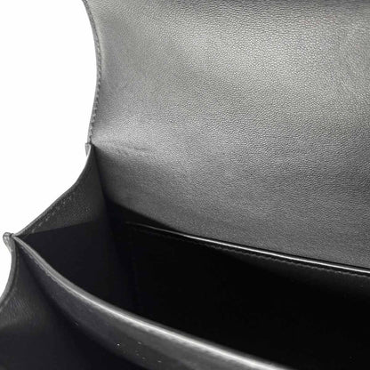 Hermes Constance Mini 18 Studio Shoulder Bag Monsieur Black Silver — view 8
