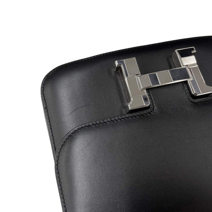 Hermes Constance Mini 18 Studio Shoulder Bag Monsieur Black Silver — view 9