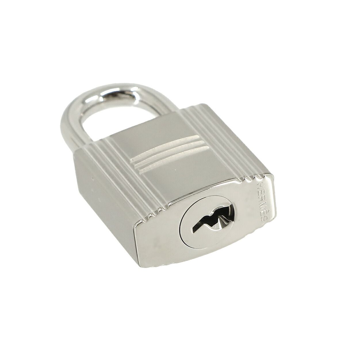 Hermes Cadena Key Set Padlock Silver Lock — view 3