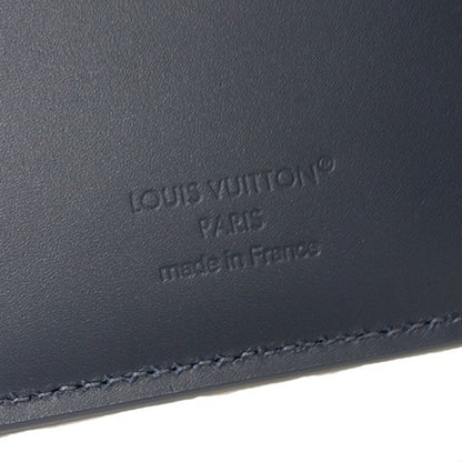 Louis Vuitton Portefeuille Multiple Bifold Wallet Monogram Shadow Navy Blue — view 6