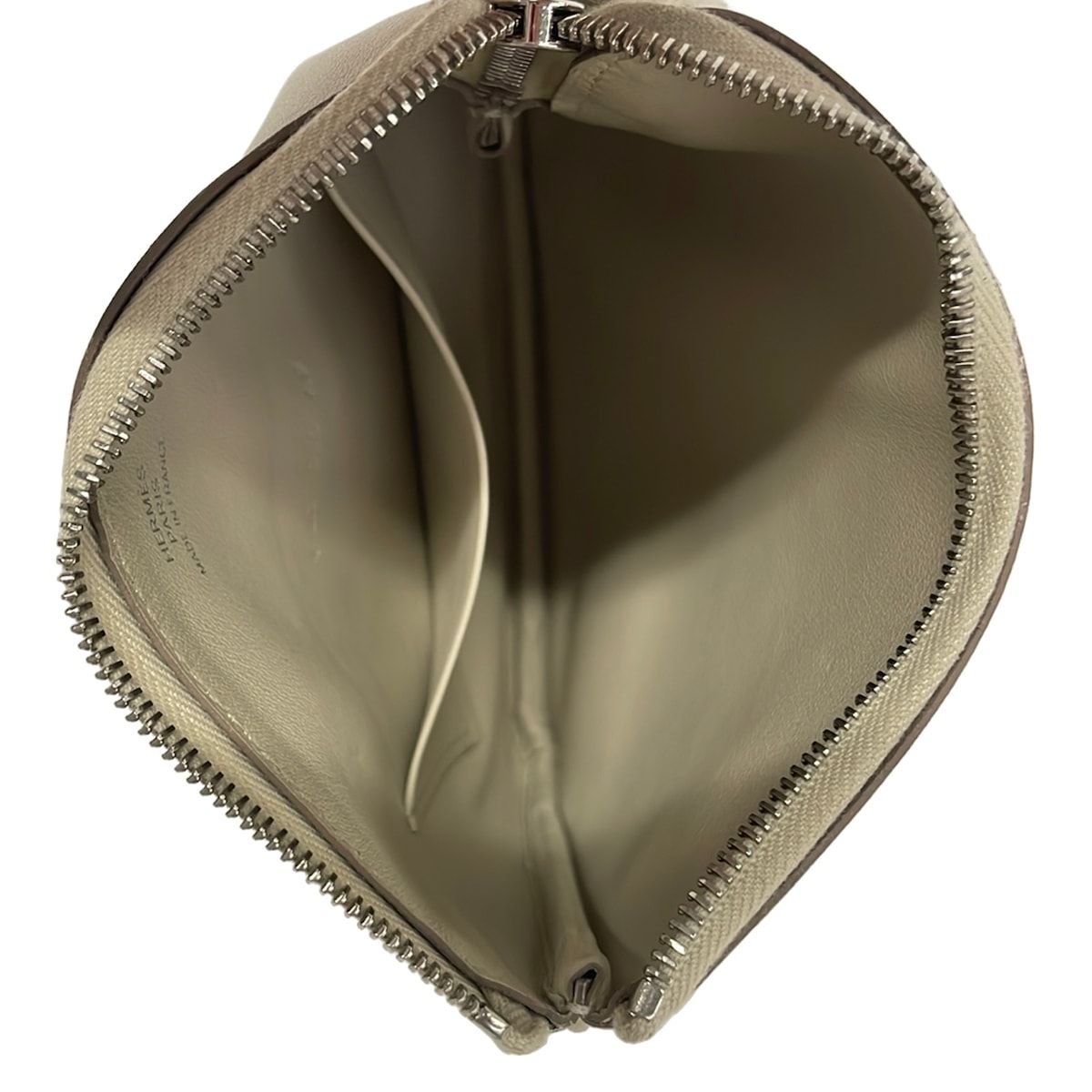 Hermes Pouch Beton Blue Ankle Horse Silver — view 4