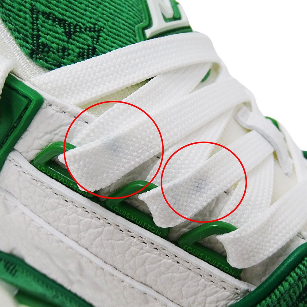 Louis Vuitton Sneakers Monogram Leather LV Trainer Line Green White — view 9
