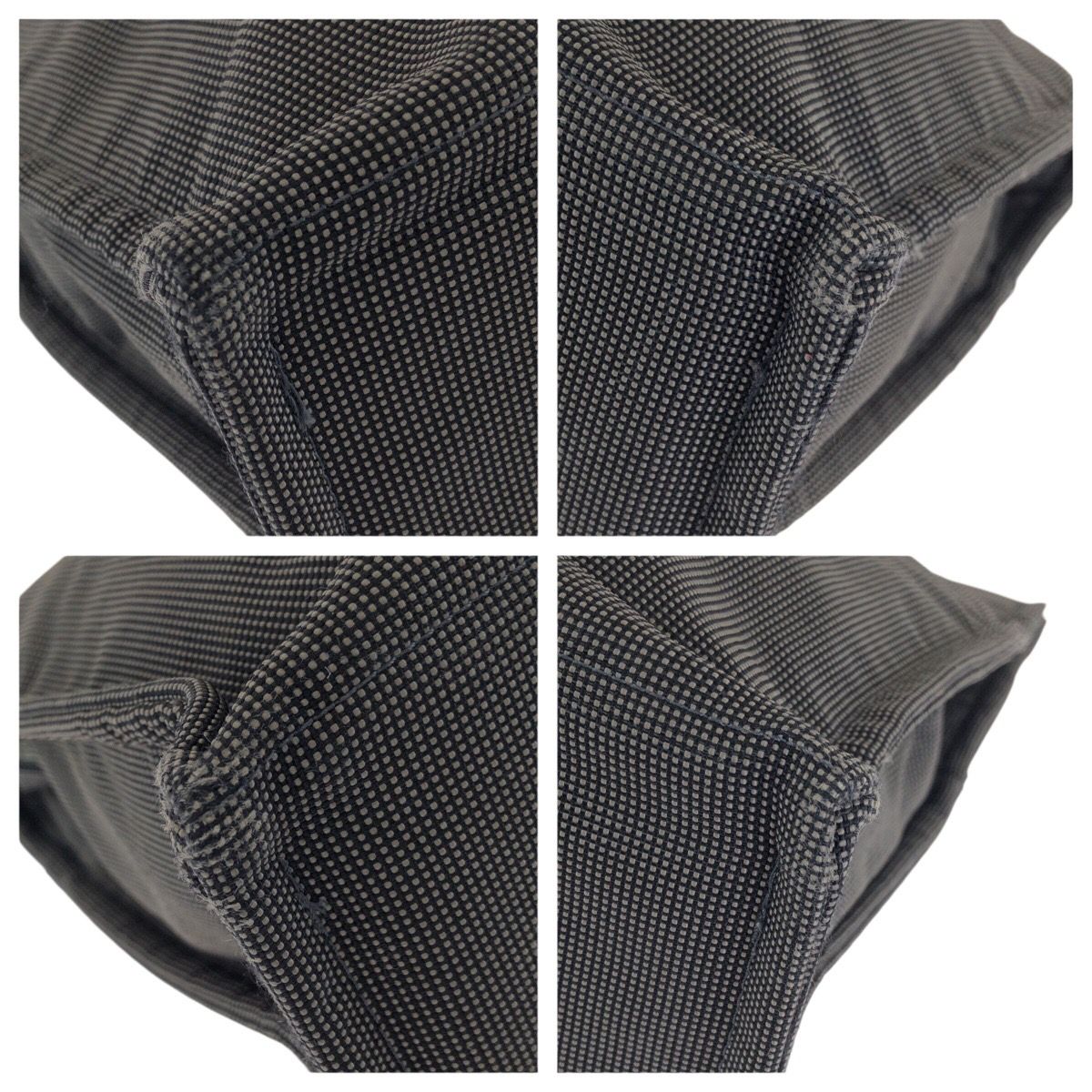 Hermes Her Line MM Gray Silver Polyamide Polyester Tote — view 3