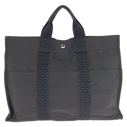 Hermes Her Line MM Gray Silver Polyamide Polyester Tote — view 2